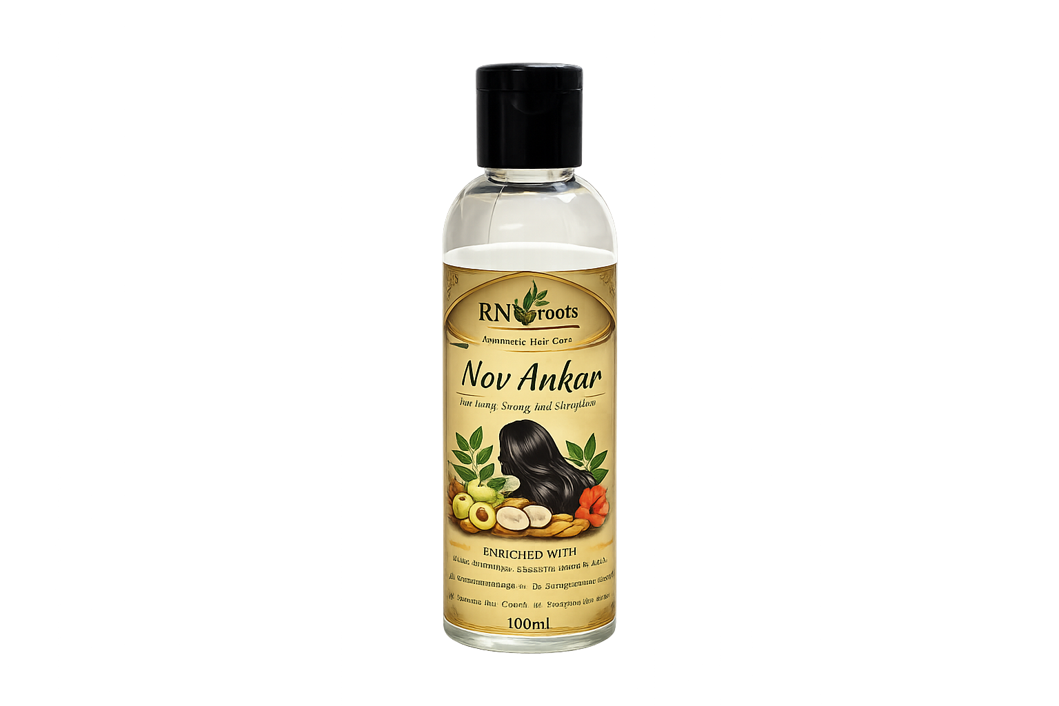 ayurvedic hair oil with herbal ingredients